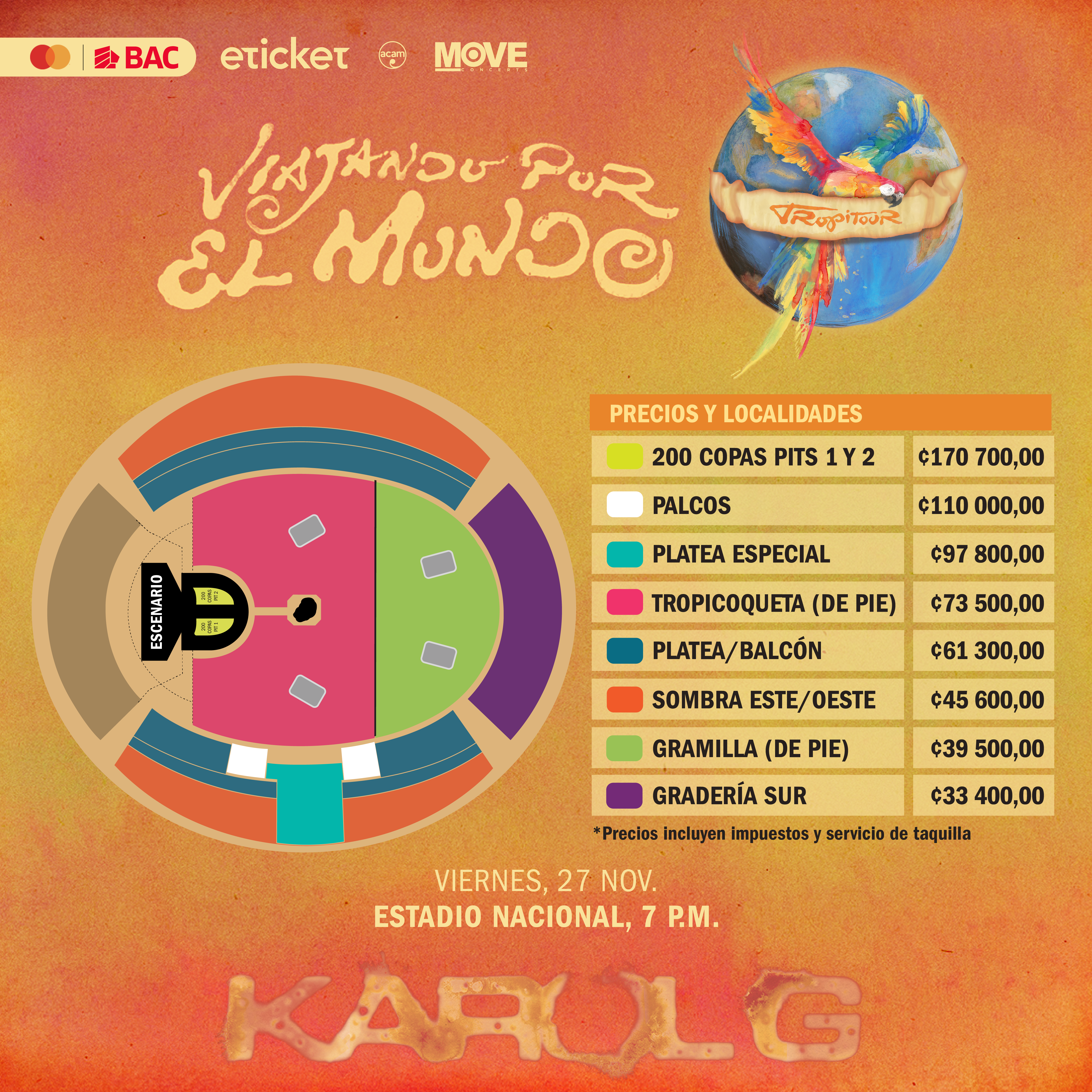 ENTRADAS PARA “VIAJANDO POR EL MUNDO TROPITOUR”  SALEN A LA VENTA ESTE LUNES 11 DE MAYO